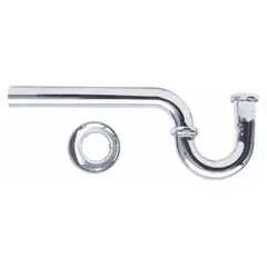 JAMECO - Trampa Cromada de Acero Inoxidable 1 1/4" Larga 36 cm con Conector Espiga