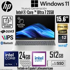 HP - Laptop 15-FD2384LA Intel Core Ultra 7 255U 24GB RAM 512GB SSD 15.6" FHD Táctil - Dorado Cálido