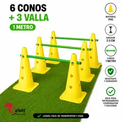 NO LOGO - CONOS DE ENTRENAMIENTO + VALLA 1MTS