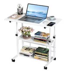 GENERICO - Mesa de escritorio oficina plegable de 3 niveles para cama y muebles