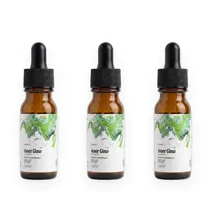 OEM - 3 x Inner Glow 30ml - Clorofila Líquida Sublingual - Carmesí