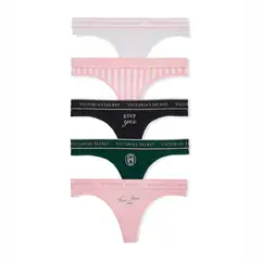 Victoria'S Secret - CALZON HILO PACK 5 VICTORIAS SECRET MONOGRAFIADO CON DISEÑO