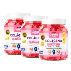 SOTTCOR LABS - PACK X 03 - Gomitas de Colageno con Biotina para Adulto - 150 Gomitas