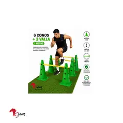 NO LOGO - CONOS DE ENTRENAMIENTO + VALLA 1MTS