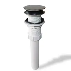 JAMECO - Desagüe sin Rebose de 1 1/4" x 10" Easy Touch de Plástico y Acero Inoxidable Dual