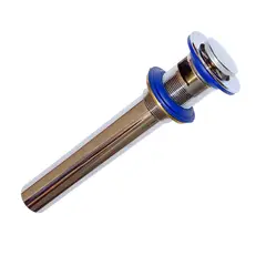 JAMECO - Desagüe para Lavatorio Cromado de 1 1/4" x 10" Easy Touch con Rebose