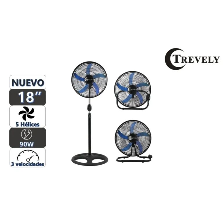 Ventilador 3 en 1 VT-1832 Verde 18" Pedestal, Mesa y Pared