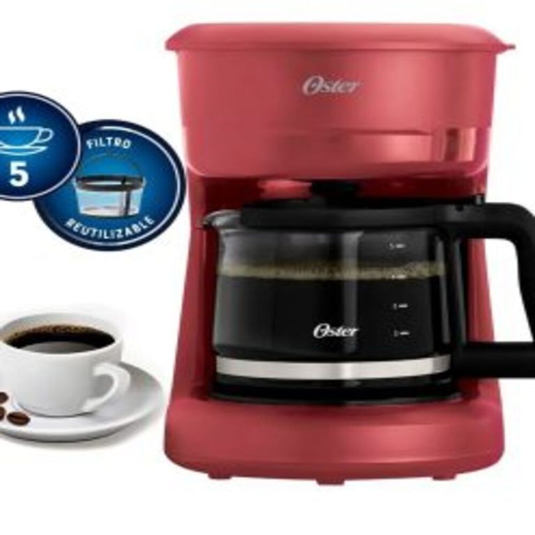 Cafetera Eléctrica de Goteo 5 Tazas Roja