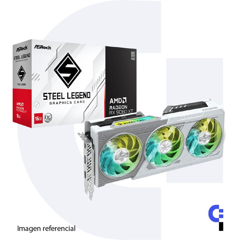 TARJETA DE VIDEO GDDR6 16GB RX 9060 XT STEEL LEGEND 128 BITS