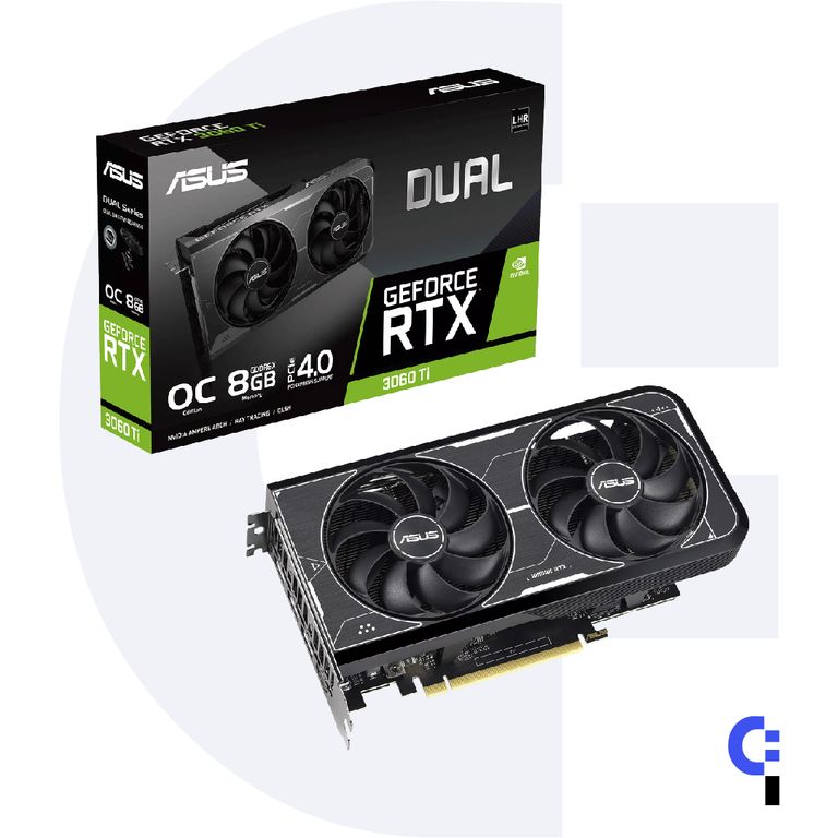 TARJETA DE VIDEO GDDR6x 8GB RTX 3060TI DUAL OC NVIDIA GEFORCE 256 BITS