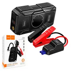 HOCO - Arrancador De Batería QS6 Con Inflador Portátil, Power Bank Y Linterna De Emergencia 150 PSI