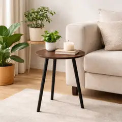 JM IMPORT - MESA AUXLIAR NÓRDICA MINIMALISTA CIRCULAR