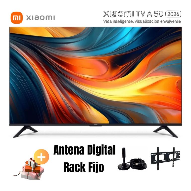 Televisor Smart TV 50'' UHD 4K GoogleTV 2026 + Ant + Rack Fi