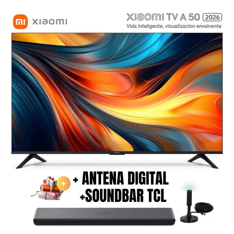 Televisor Smart TV 50'' UHD 4K GoogleTV 2026 + Ant + Soundba