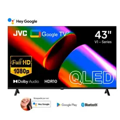 GENERICO - Televisor JVC 43" QLED FHD Smart con Google TV LT-43KM4584