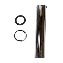 JAMECO - Cola con Pestaña Cromada de 1 1/2" x 8" con Tuerca y Empaquetadura