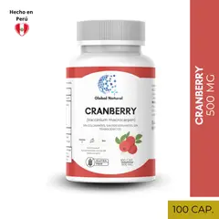 GENERICO - Cranberry en capsulas 100 unid de 500MG - Global Natural