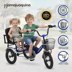 GRAND PRIX - Triciclo Doble Asiento «TRENO» Edición Exclusiva Blue