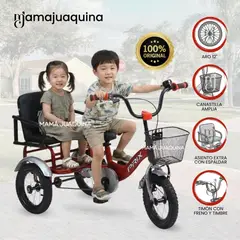 GRAND PRIX - Triciclo Doble Asiento «TRENO» Edición Exclusiva Red