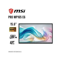 Msi - Monitor portátil MP165 E6 15.6 FHD IPS 1080p USB tipo C HDMI A mini-HDMI altavoces incorporados