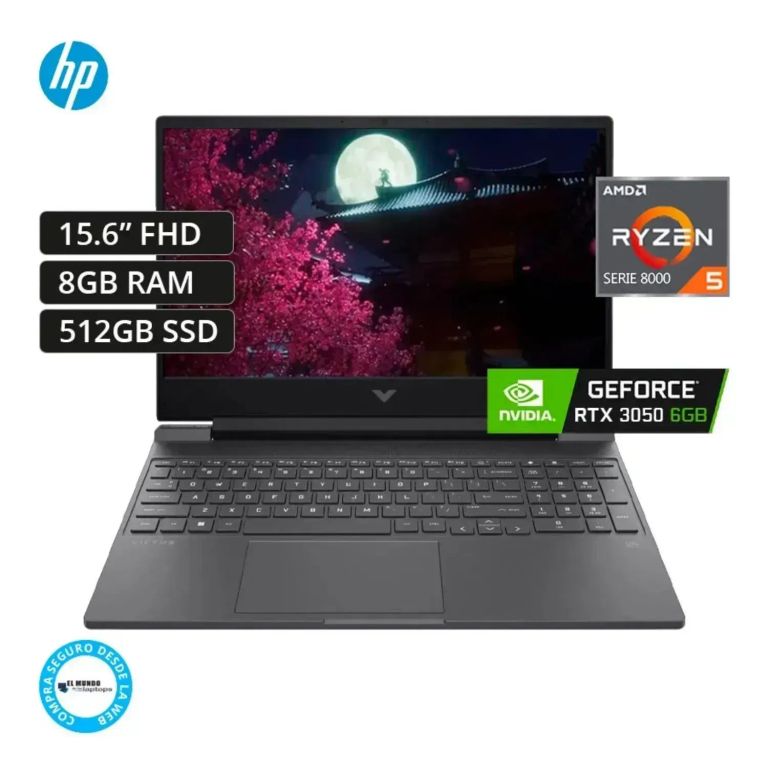 Victus 15-fb2002la Ryzen 5-8645HS, 8GB RAM, 512GB SSD, RTX 3