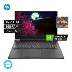 HP - Victus 15-fb2002la Ryzen 5-8645HS, 8GB RAM, 512GB SSD, RTX 3050 6GB, 15.6″ FHD, Windows 11