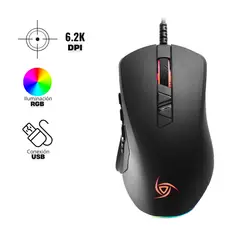 VSG - Mouse Gamer Cetus RGB DPI 6,200 Negro