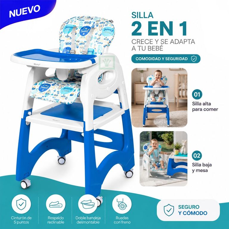 Silla de Comer Escritorio LARA EB645-1 Azul