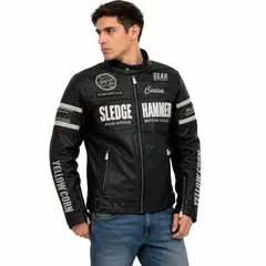 GENERICO - Casaca de Cuero Importado Estilo Motociclista Premium