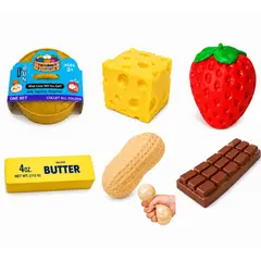 GENERICO - Pack de 6 Squishy Antiestres de Comida Juguetes Sensoriales Suaves tipo nee doh