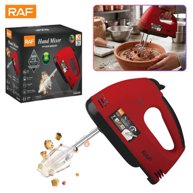 Batidora Mescladora Electrico Reposteria Pasteleria De 7 Velocidades