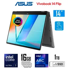 ASUS - VIVOBOOK 14 FLIP TP3407SA-DS74T INTEL CORE ULTRA 7 256V 16GB 1TB SSD 14'' WUXGA OLED WIN 11