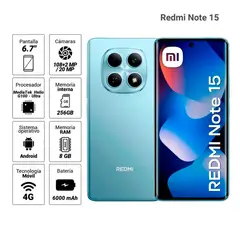 XIAOMI - Redmi Note 15 4G 8GB 256GB Azul Glaciar