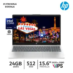 HP - Laptop 15-fd2369la Intel Core Ultra 5 225U 24Gb Ram 512Gb SSD 15.6 FHD - D3XX4LAABM.