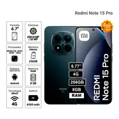 XIAOMI - NOTE 15 PRO 4G 8GB 256GB NEGRO