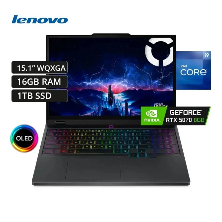 Legion 5 15IRX10,Core i9-14900HX, 16GB RAM, 1TB SSD, RTX 5070 8GB, 15.1″ WQXGA OLED, WIN11