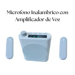 SEISA - Microfono Solapero inalámbrico con Amplificador de Voz Blanco