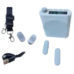 SEISA - Microfono Solapero inalámbrico con Amplificador de Voz Blanco