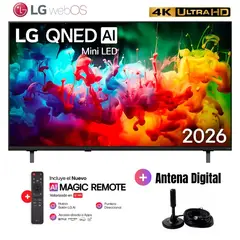 LG - Televisor Smart TV 50'' QNED MiniLED UHD 4K 50QNED70BSA 2026 + Ant Digital