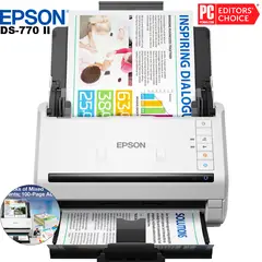 EPSON - Escáner DS-770 II Dúplex Documentos Color 45ppm 90ipm ADF 100H USB 3.0