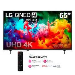 LG - Televisor 65 QNED Mini LED AI 4K Smart Tv 65QNED65BSA Magic Remoto - Negro