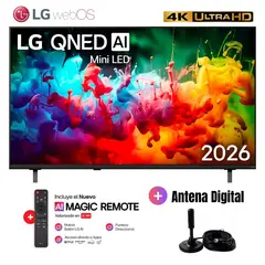 LG - Televisor Smart TV 75'' QNED MiniLED UHD 4K WebOS 75QNED65BSA 2026 + Ant Digital