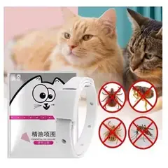 GENERICO - Collar Antipulgas Para Gatos Ajustable Con Aceites Naturales