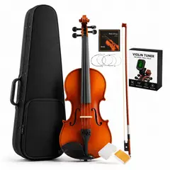 GENERICO - Violín California 44 Completo con Set de cuerdas, Estuche, Afinador Arco y Resina
