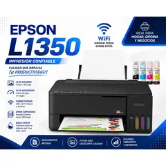 EPSON - Impresora Ecotank L1350 SOLO IMPRIME, Usb 2.0 Wi-fi Inalambrica