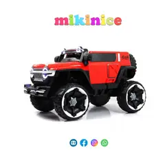 MIKINICE - Carro Eléctrico Infantil 12V, 4 Motores, 2 Asientos, Control Remoto