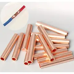 GENERICO - Pack 100 Terminales de Anillo de Cobre para Cable sin Aislamiento