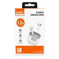 EWTTO - AUDIFONO BT INALAMBRICA ESTEREO 12 HORAS V6.0_BLANCO