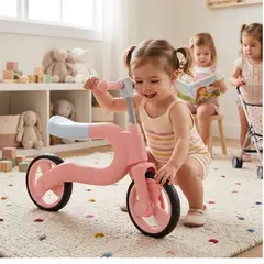GENERICO - Bicicleta De Equilibrio Sin Pedales Para Niños Color ROSADO