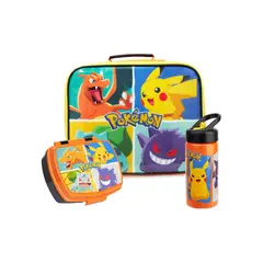 POKEMON - Lonchera Set Taper Tomatodo Charizard Pikachu